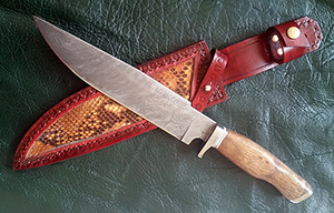 JN handmade damascus hunting knife H6b